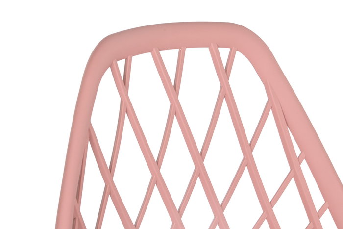 DKD Home Decor Silla PP Metal Coral