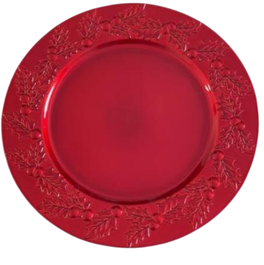 DKD Home Decor Bajoplato Rojo PP 33x33x1,5 cm
