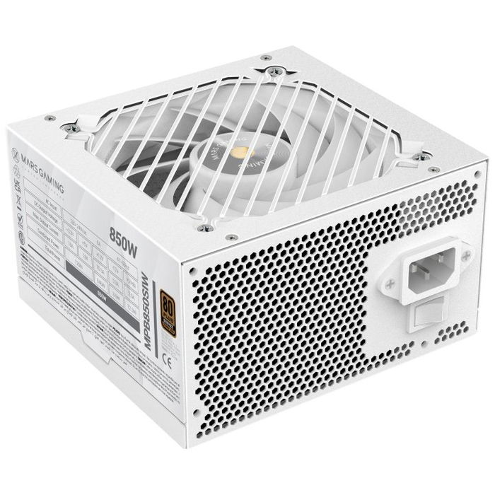 Mars Gaming MPB850SI Fuente de Alimentación 850W ATX 80 Plus Bronze, Ventilador 120mm Silencioso, Certificación TÜV Rheinland, 7 Años Garantía