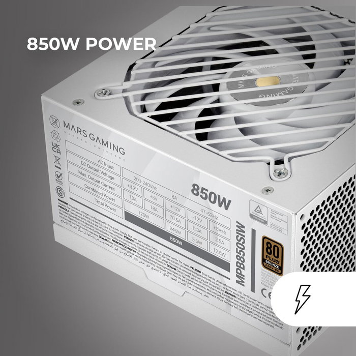 Mars Gaming MPB850SIW 850W Blanco Mars Gaming MPB850SIW 850W Blanco