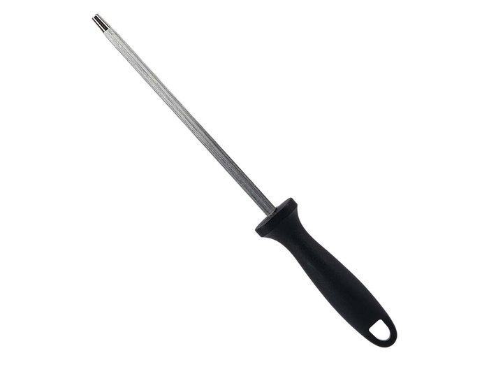 Kinvara Afilador de Cuchillos Acero Inoxidable 31.5x2.5x3.5 cm Plata y Negro (Set de 36)