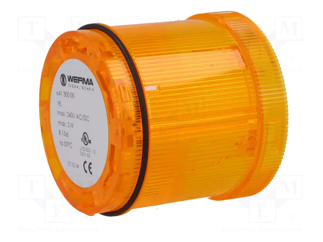 WERMA Módulo de señalizador luminoso amarillo IP65 KombiSIGN 71