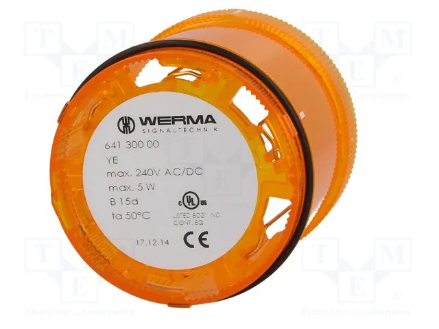 WERMA Módulo de señalizador luminoso amarillo IP65 KombiSIGN 71