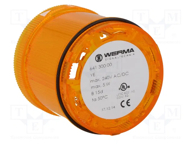 WERMA Módulo de señalizador luminoso amarillo IP65 KombiSIGN 71