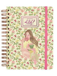 Finocam Agenda Anual 2027 Martabge Wire-O Rosa con Goma