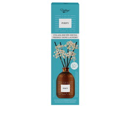 Purity Ambientador Mikado Vintage Colada Recién Hecha, Aroma a Ropa Limpia, Elimina Olores, con Flor Decorativa, 95 ml