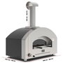 Alfa Forni Futuro 2 Pizze Hybrid Horno para Pizza Plateado y Negro