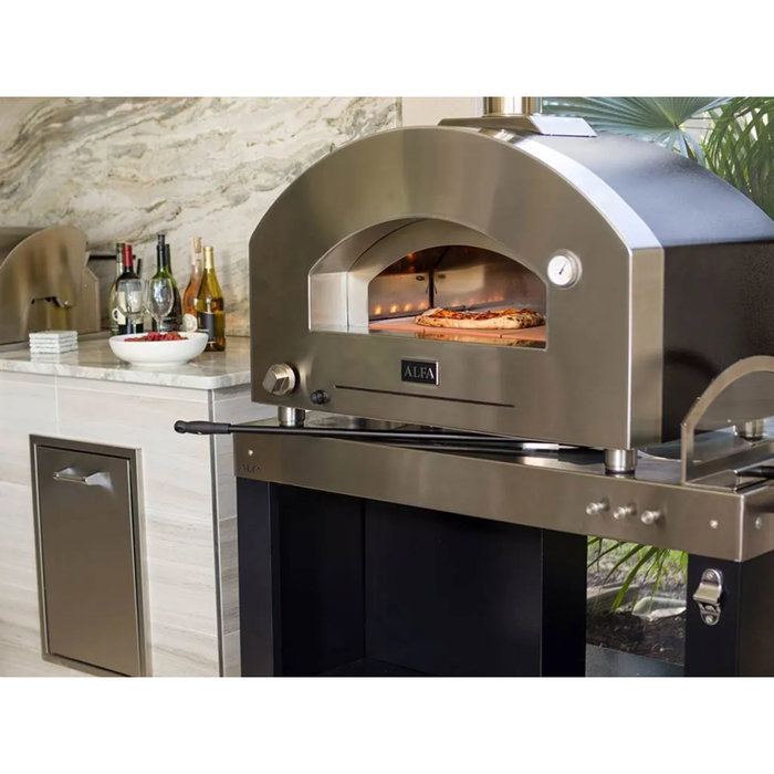 Alfa Forni Futuro 2 Pizze Hybrid Horno para Pizza Plateado y Negro