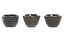 DKD Home Decor Vaso Oriental Negro Hierro Colado 8 x 5.5 x 8 cm (6 Unidades) 120ml