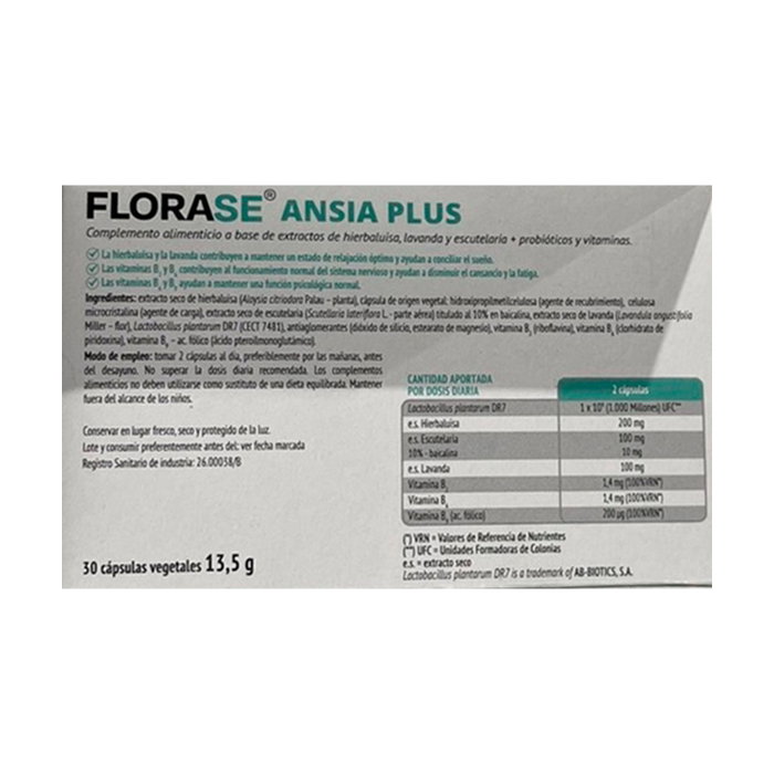 Santiveri Florase Ansia Plus 40 cápsulas