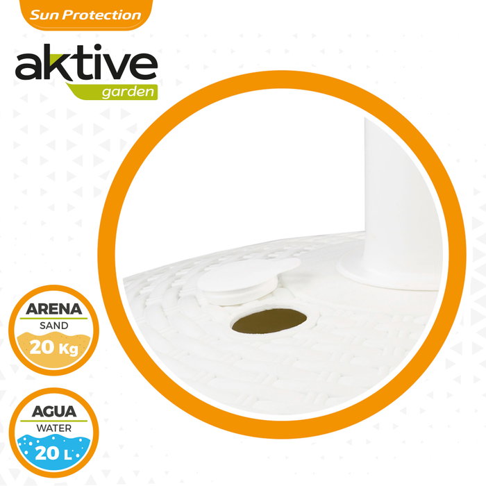 Aktive Base para sombrilla circular blanca 19-33 mm