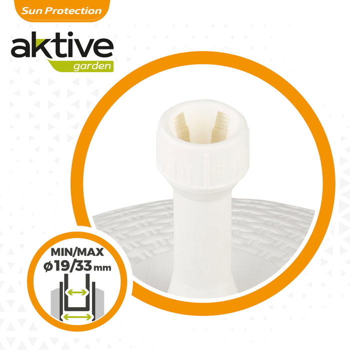 Aktive Base para sombrilla circular blanca 19-33 mm