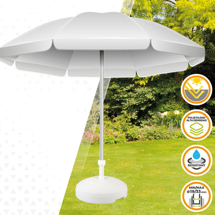 Aktive Base para sombrilla circular blanca 19-33 mm