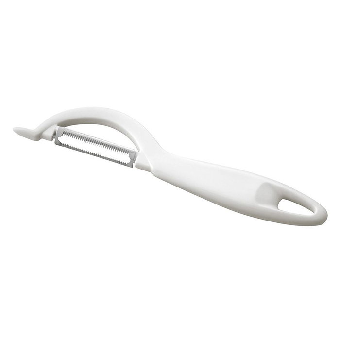 Tescoma Pelador de Sierra Presto para Frutas y Verduras con Piel Blanda, Acero Inoxidable y Plástico Resistente