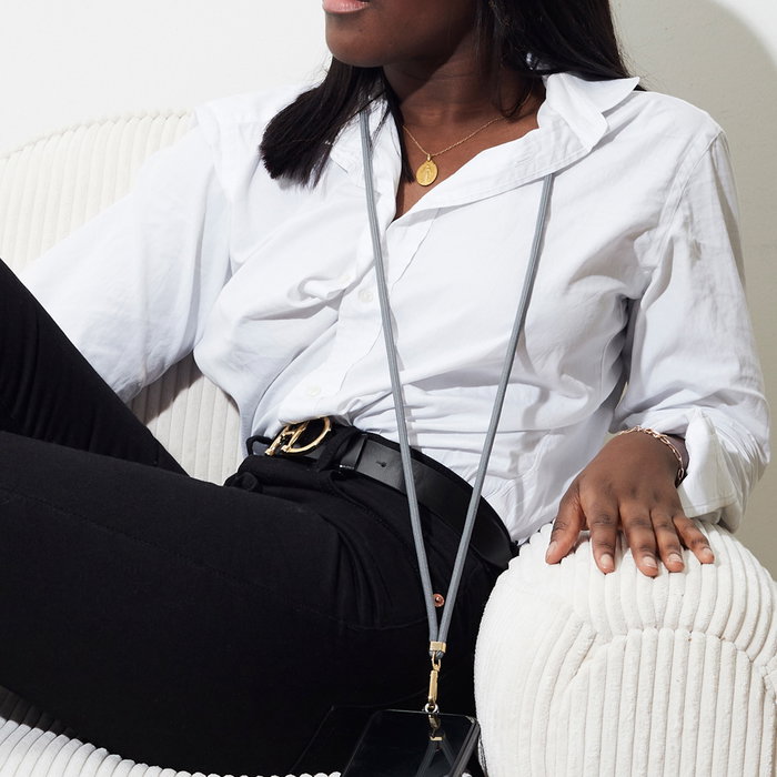 Be Mix Correa Bandolera Móvil Ajustable Negro-Dorado, Blanco-Dorado, Gris, Rosa-Dorado