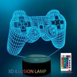 Roymart Lámpara LED Night Light con Mando Consola y 16 Colores USB