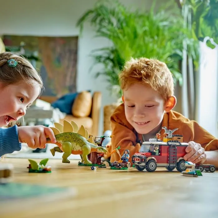 LEGO Jurassic World 76965 Misiones de Dinosaurios: Descubre el Estegosaurio, Juego Educativo