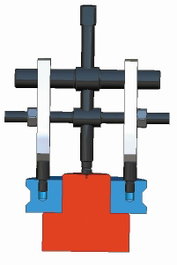 Forza Separador con patas roscadas 66x253
