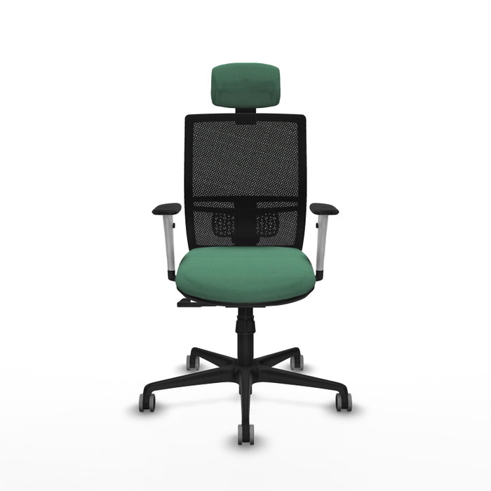 PIQUERAS Y CRESPO Silla de oficina Yunquera Verde esmeralda con mecanismo Sincro