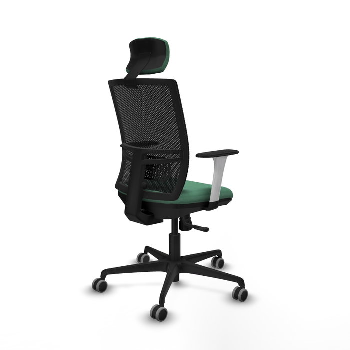PIQUERAS Y CRESPO Silla de oficina Yunquera Verde esmeralda con mecanismo Sincro