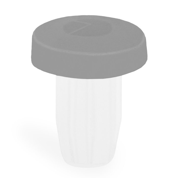 Italiana Ferramenta Paragolpe Bi Ag.5 Gris - Frente De Goma, Cuerpo De Plastico