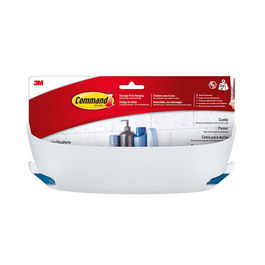 3M Command Organizador de Ducha bath11 Blanco 290x105x125 mm - Organizador de Baño Adhesivo sin Taladro, Resistente al Agua, Carga Máxima 3 kg