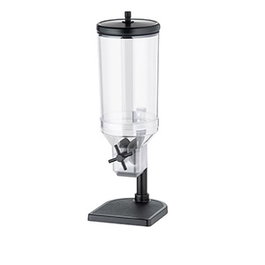 APS Nero Dispensador de Cereales 22x17 cm x 52 cm de Alto - Acero Inoxidable, Capacidad 4.5 Litros, para Buffet y Exposición