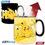 Abystyle Taza Pokémon Pikachu 460 ml - Cerámica Termocambiable, Cambia con Bebida Caliente, Tamaño King, Diseño de Color