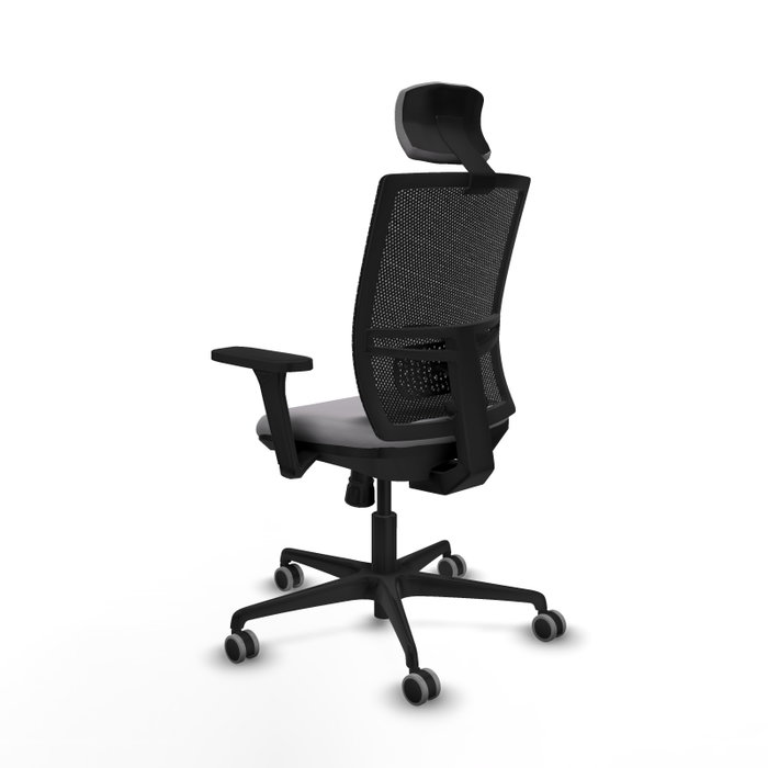 PIQUERAS Y CRESPO Silla de oficina Yunquera con mecanismo Sincro, Gris y Negro