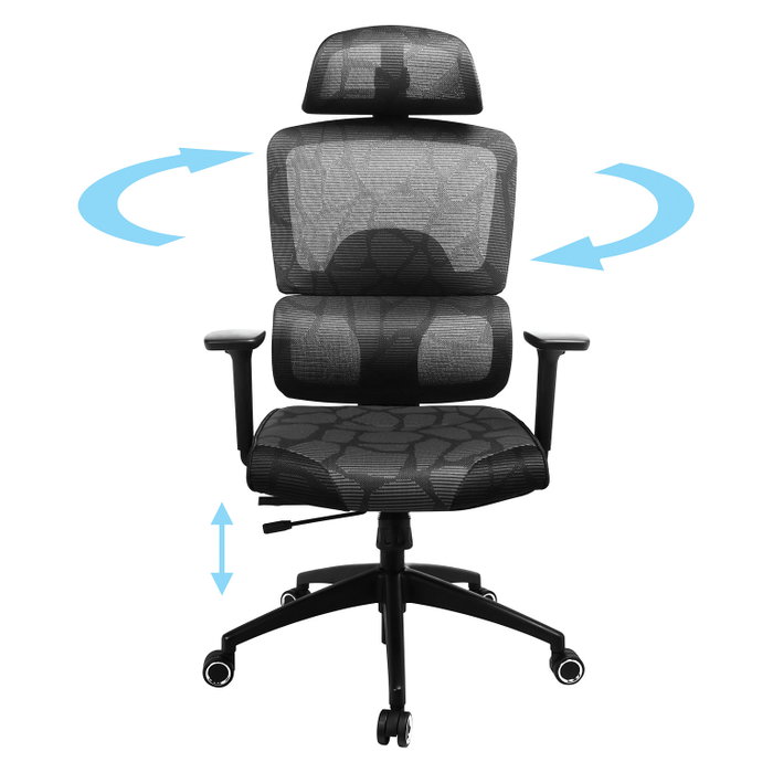 Sandberg ErgoFusion Gaming Chair Pro, Silla Gaming Universal, Negro/Gris