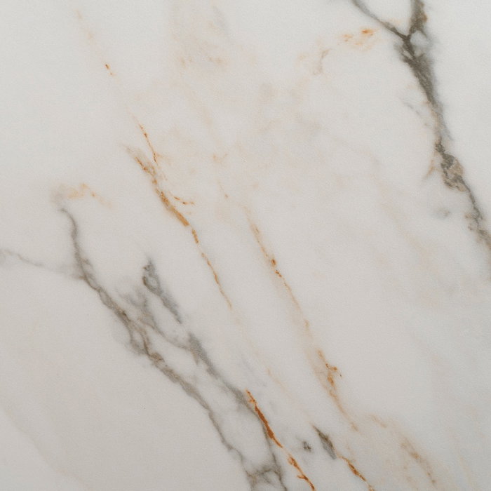 Mesa Extensible Marmolada Beige-Negro 180 X 90 X 76 cm