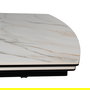 Mesa Extensible Marmolada Beige-Negro 180 X 90 X 76 cm