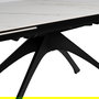 Mesa Extensible Marmolada Beige-Negro 180 X 90 X 76 cm