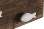 DKD Home Decor Perchero Antique de Madera Paulownia, Color Natural o Blanco, 78.5 x 18 x 6.5 cm (Pack de 2 Unidades)