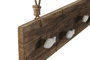 DKD Home Decor Perchero Antique de Madera Paulownia, Color Natural o Blanco, 78.5 x 18 x 6.5 cm (Pack de 2 Unidades)
