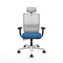 PIQUERAS Y CRESPO Silla de oficina Haches Azul claro y Blanco