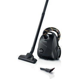 Bosch BGDS2CHAMP Serie 2 Aspiradora de Tambor con Bolsa, 600 W, 3,5 L, Negro