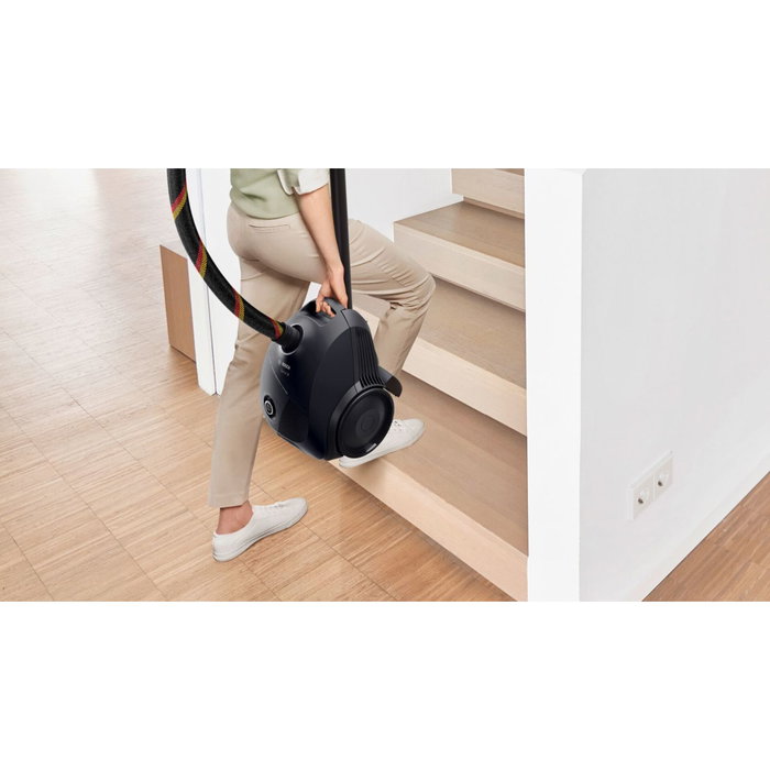 Bosch BGDS2CHAMP Serie 2 Aspiradora de Tambor con Bolsa, 600 W, 3,5 L, Negro