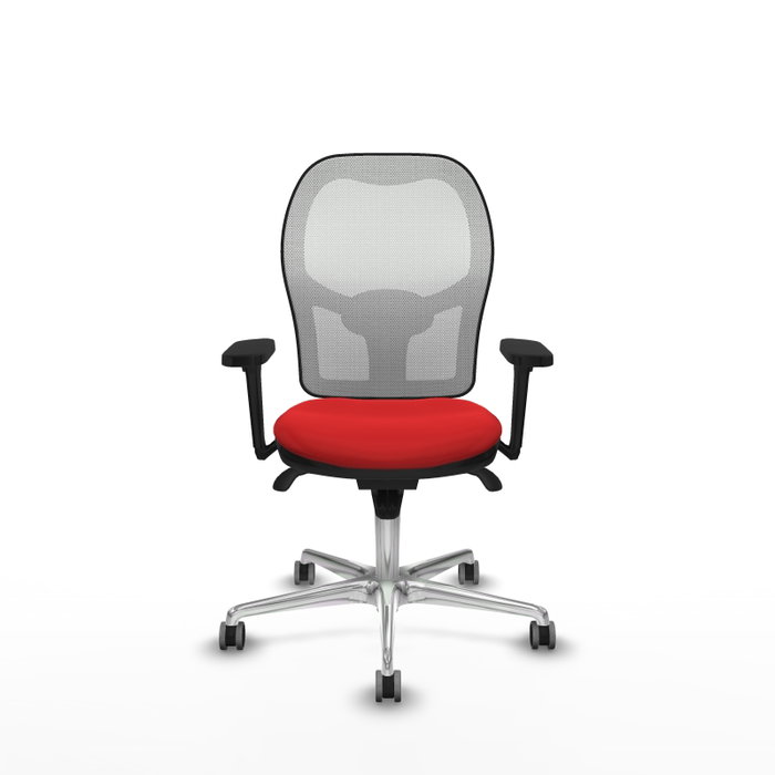 PIQUERAS Y CRESPO Silla de oficina Jorquera Rojo/Blanco con mecanismo Sincro y Brazos 3D PIQUERAS Y CRESPO Silla de oficina Jorquera Rojo/Blanco con mecanismo Sincro y Brazos 3D