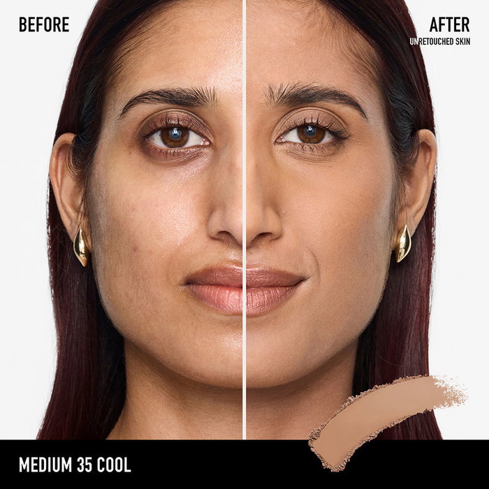 Bare Minerals BAREPRO Base de Maquillaje en Polvo Compacto 24H #35 Medium Cool, 8g - Cobertura Total, Acabado Mate, Resistente al Agua y Arrugas