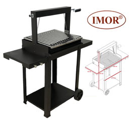 IMOR Barbacoa Modelo Montevideo 40 x 57,5 con ruedas con dimensiones de 40 x 57,5 cm de modelo Montevideo con ruedas=