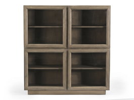 DKD Home Decor Vitrina Mango y Cristal 120x44x127