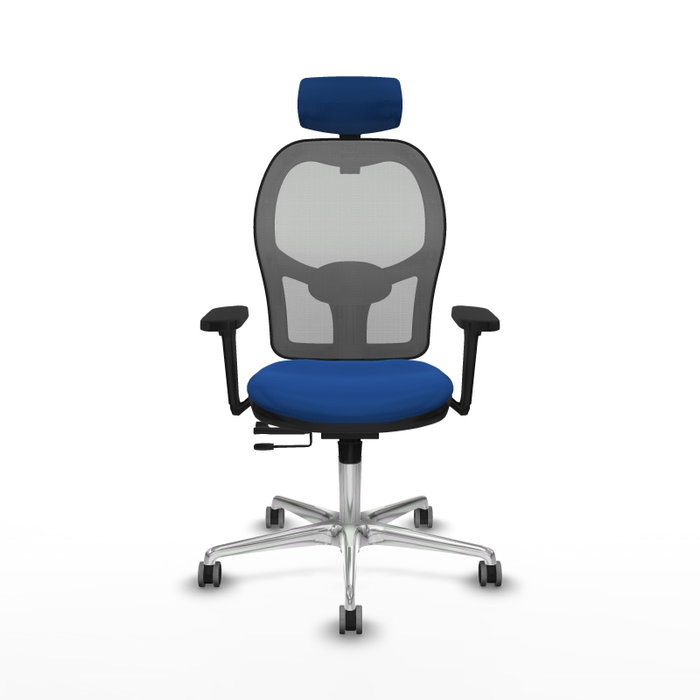 PIQUERAS Y CRESPO Silla de oficina Jorquera con mecanismo Sincro/Traslack Azul y Gris PIQUERAS Y CRESPO Silla de oficina Jorquera con mecanismo Sincro/Traslack Azul y Gris