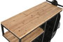 DKD Home Decor Botellero Negro Dorado Hierro Abeto 134 x 36 x 92 cm