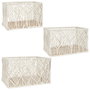 Home Deco Factory Juego de 3 Cestas Rectangulares Boho MIRAGE
