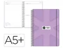 Antartik Agenda Escolar 26-27 Espiral Pack and Go Día Página A5+ Bilingüe 80g Papel FSC Morado