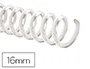 Q-connect Espiral Plástico Transparente para Encuadernación, 32 5:1, 16mm, Caja de 100 Unidades