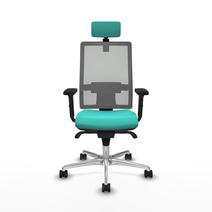 PIQUERAS Y CRESPO Silla de oficina Horna con mecanismo Sincro, Turquesa y Gris PIQUERAS Y CRESPO Silla de oficina Horna con mecanismo Sincro, Turquesa y Gris