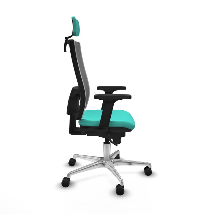 PIQUERAS Y CRESPO Silla de oficina Horna con mecanismo Sincro, Turquesa y Gris PIQUERAS Y CRESPO Silla de oficina Horna con mecanismo Sincro, Turquesa y Gris