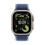 Apple Watch Ultra 3 49 mm - Titanio Natural - Correa Trail Loop Azul S/M - GPS + Cellular